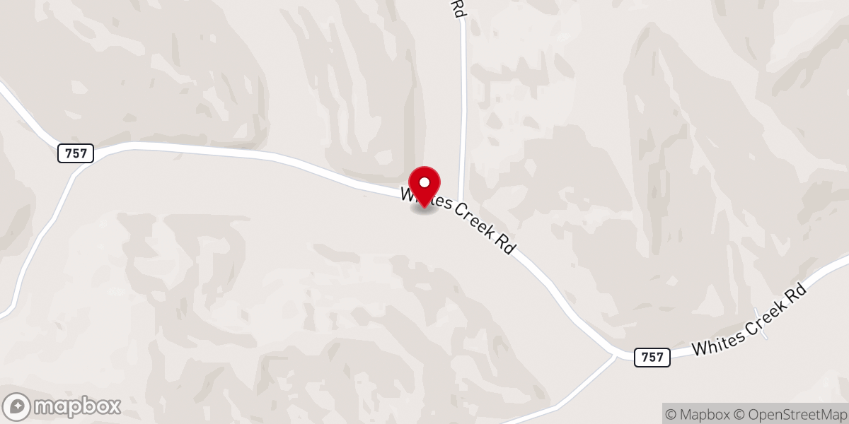 Map showing location of White Creek Church