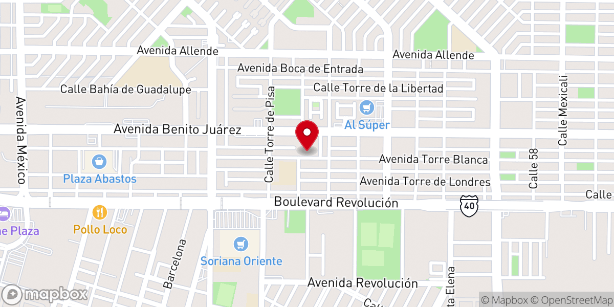 Map showing location of Parroquia San Judas Tadeo