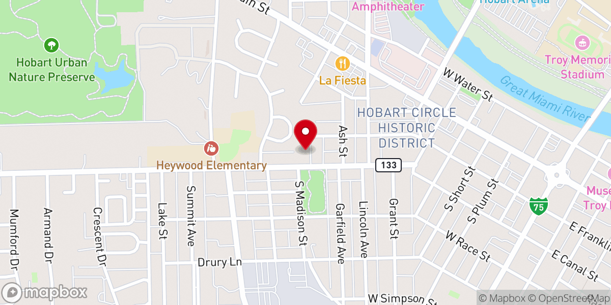 Map showing location of Richards Chapel United Methodist