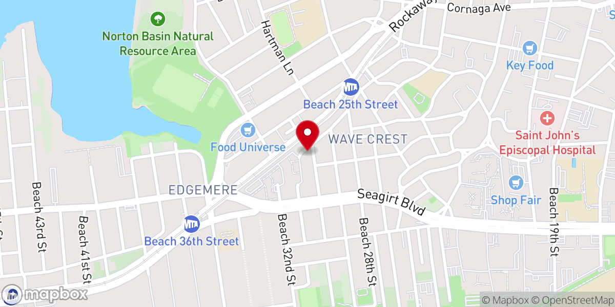 Map showing location of Apostolic Church of God 7th Day – Far Rockaway