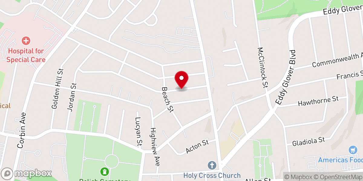 Map showing location of Harbor Shalom Inc