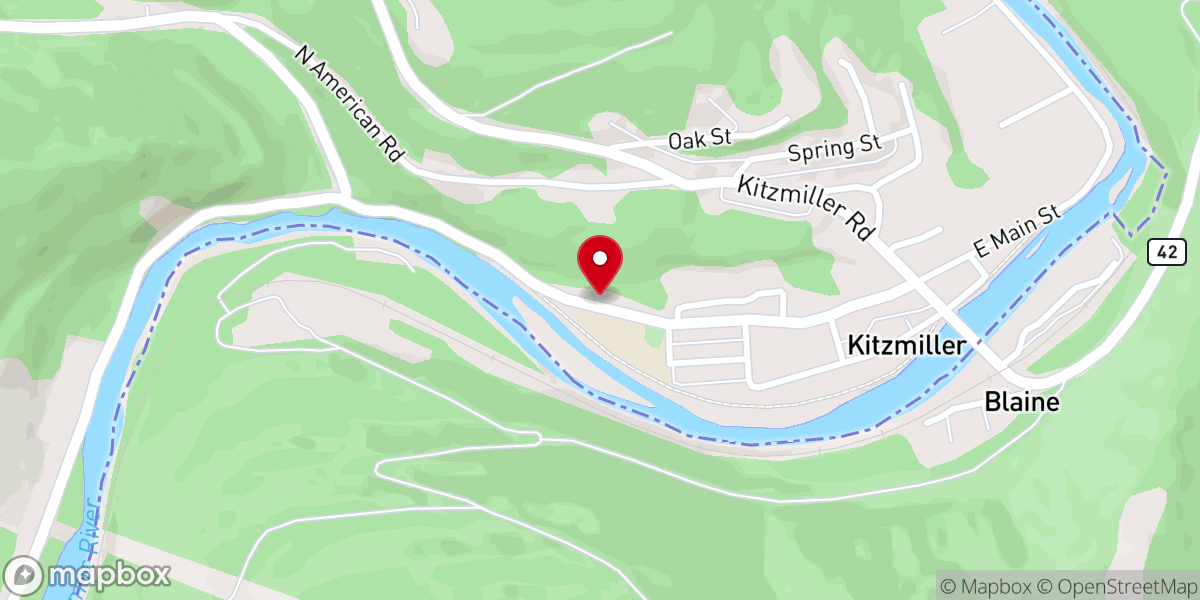 Map showing location of Kitzmiller Botanical Garden