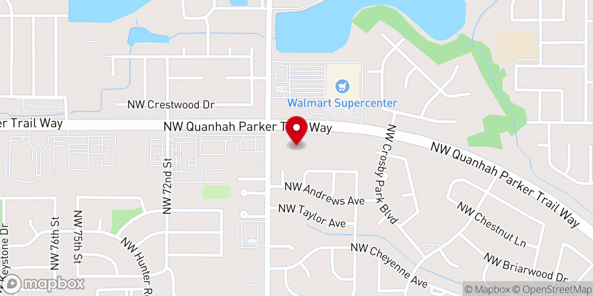 Map showing location of Northwest Church of Christ