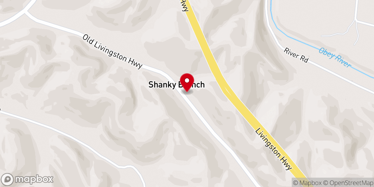 Map showing location of Shanky Branch Church of God
