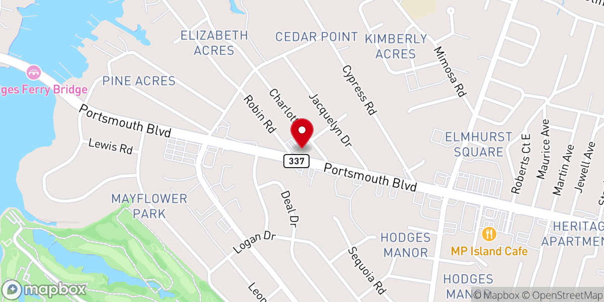 Map showing location of United Congregational Christian Church