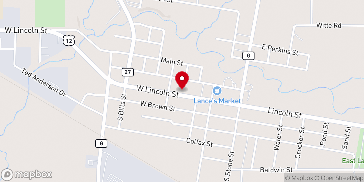 Map showing location of St Paul Lutheran Church