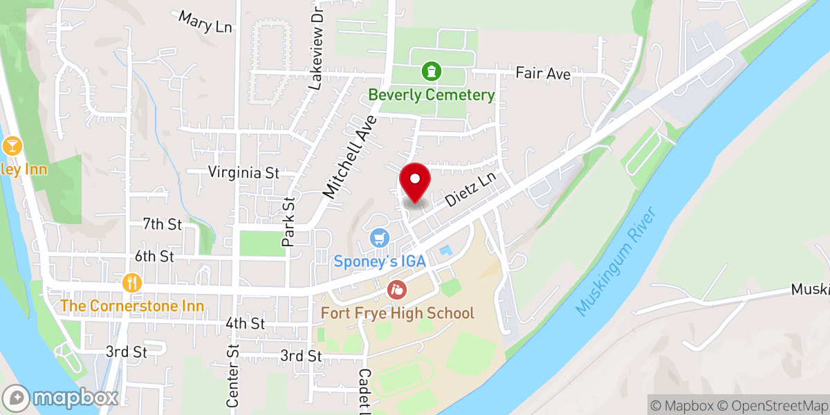 Map showing location of Ullman Church of Christ