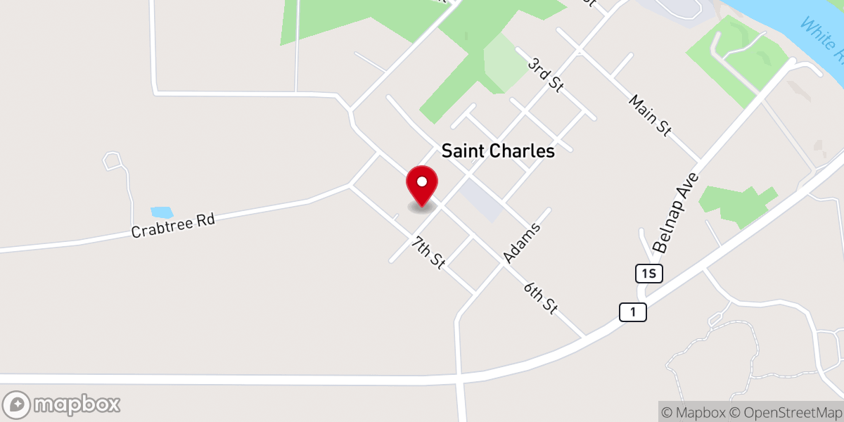Map showing location of St Charles Baptist Church