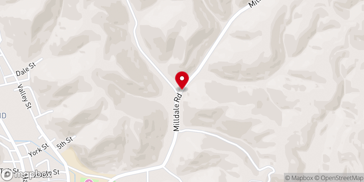 Map showing location of Milldale Church