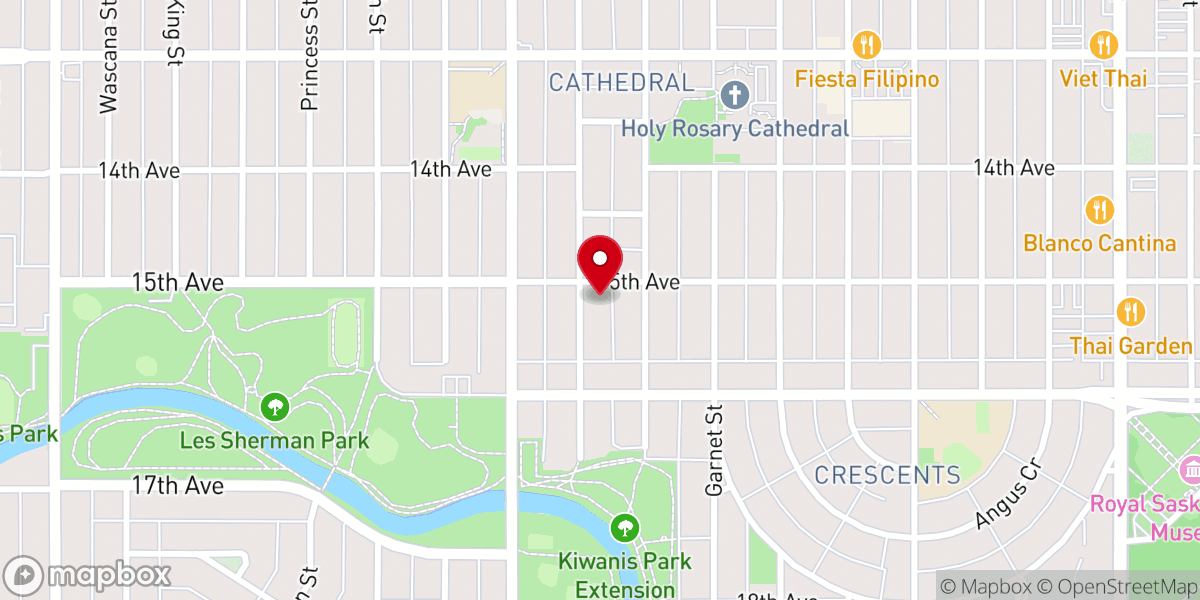 Map showing location of St. Mary the Virgin Anglican Church