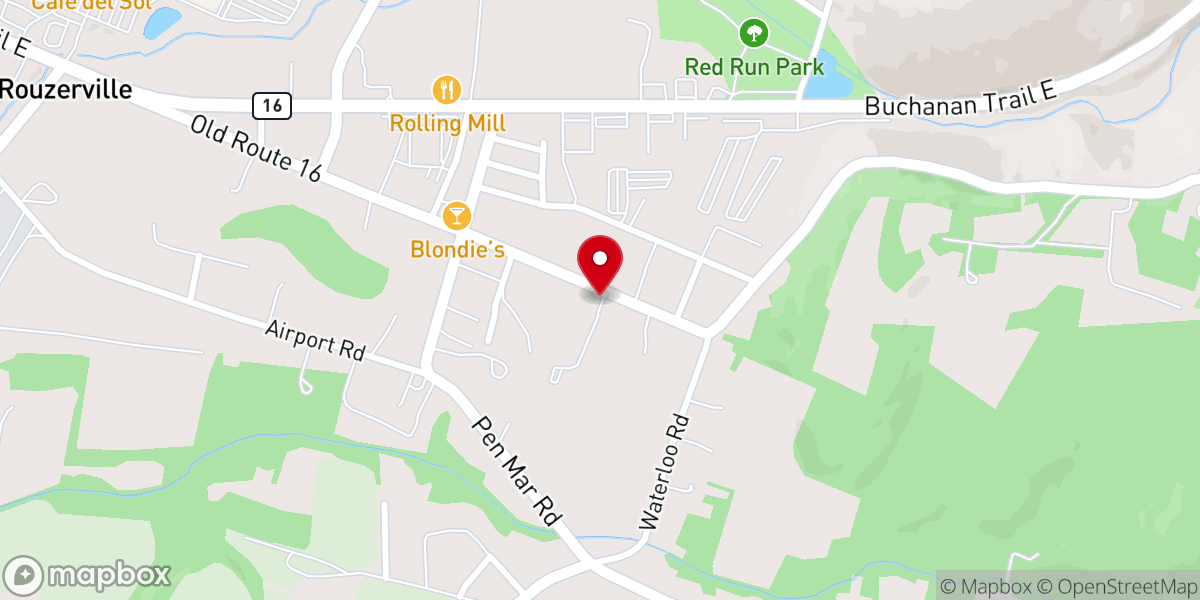 Map showing location of Rouzerville Church-Brethren