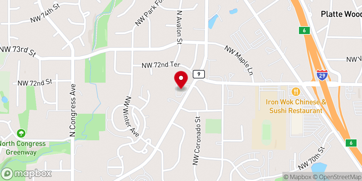 Map showing location of The Episcopal Church of the Redeemer