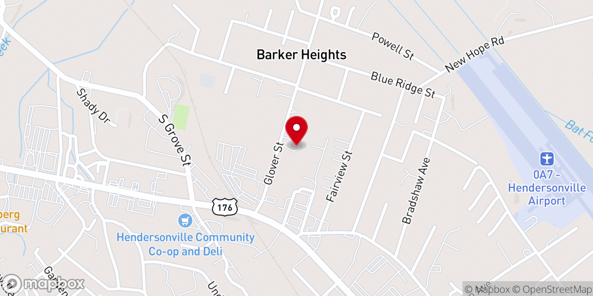 Map showing location of Barker Heights Baptist