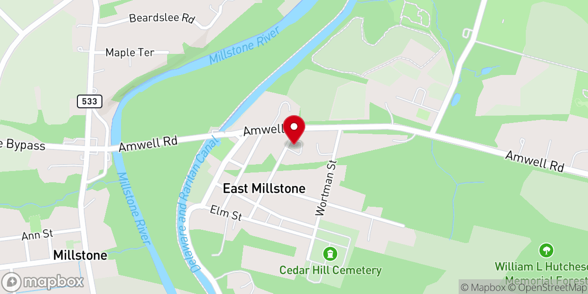 Map showing location of Calvary Community Church