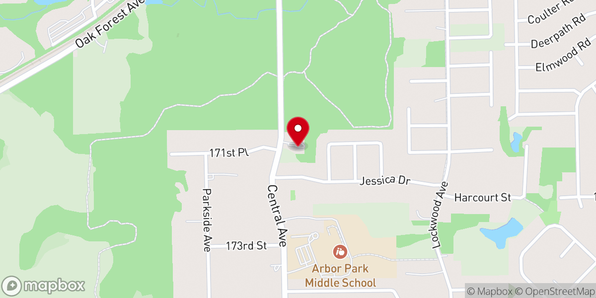 Map showing location of Peace Evangelical Lutheran Church