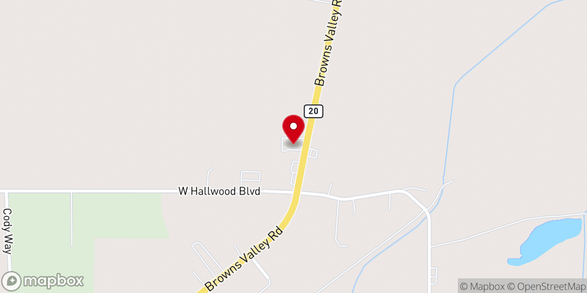 Map showing location of Hallwood Community Church of the Nazarene