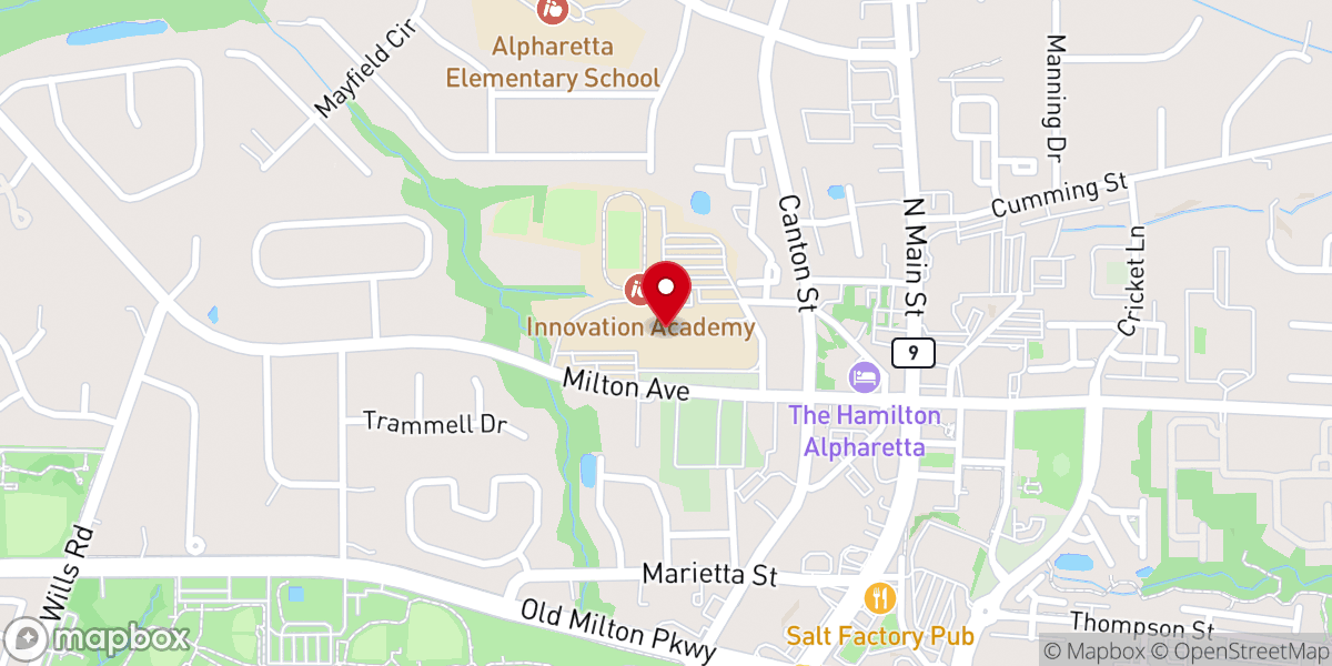 Map showing location of The Feast Church Alpharetta