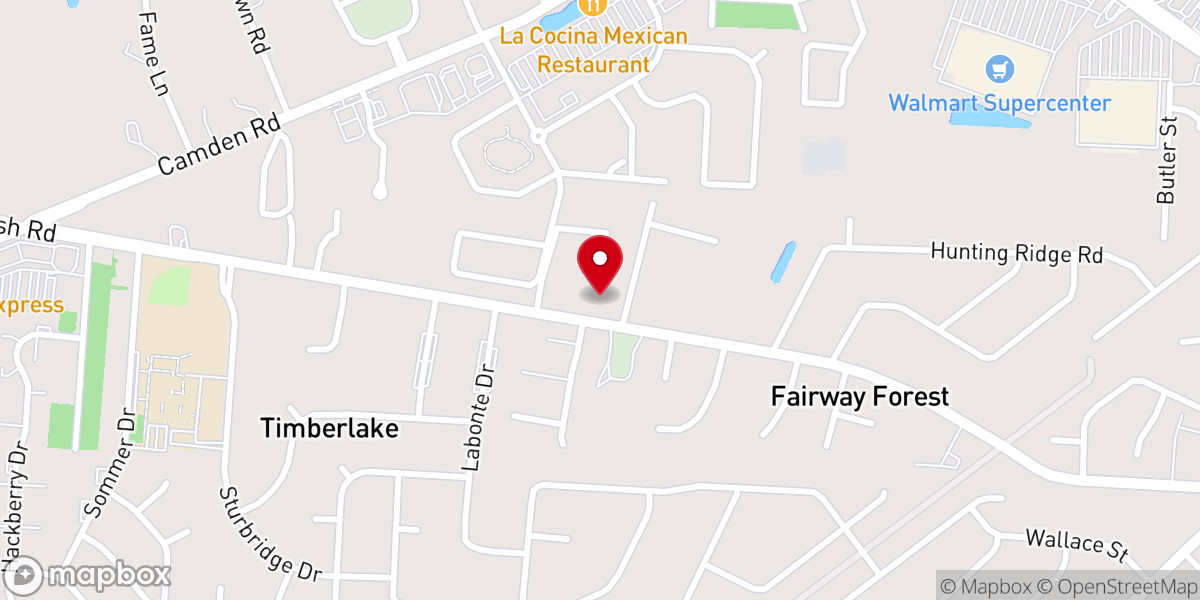 Map showing location of Mt Nebo Fellowship Church