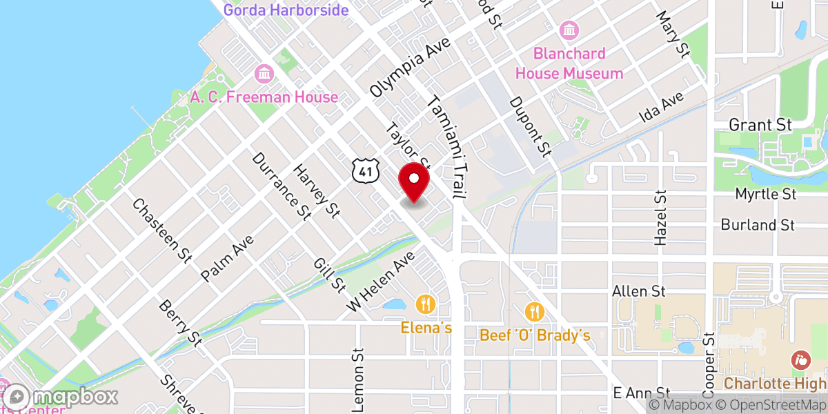 Map showing location of Sacred Heart Catholic Church