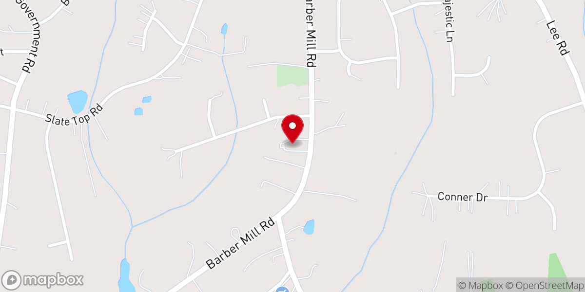 Map showing location of Johnston Piney Grove Baptist Church