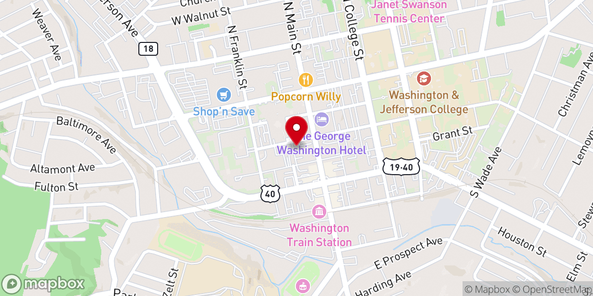 Map showing location of The Bible Chapel in Washington