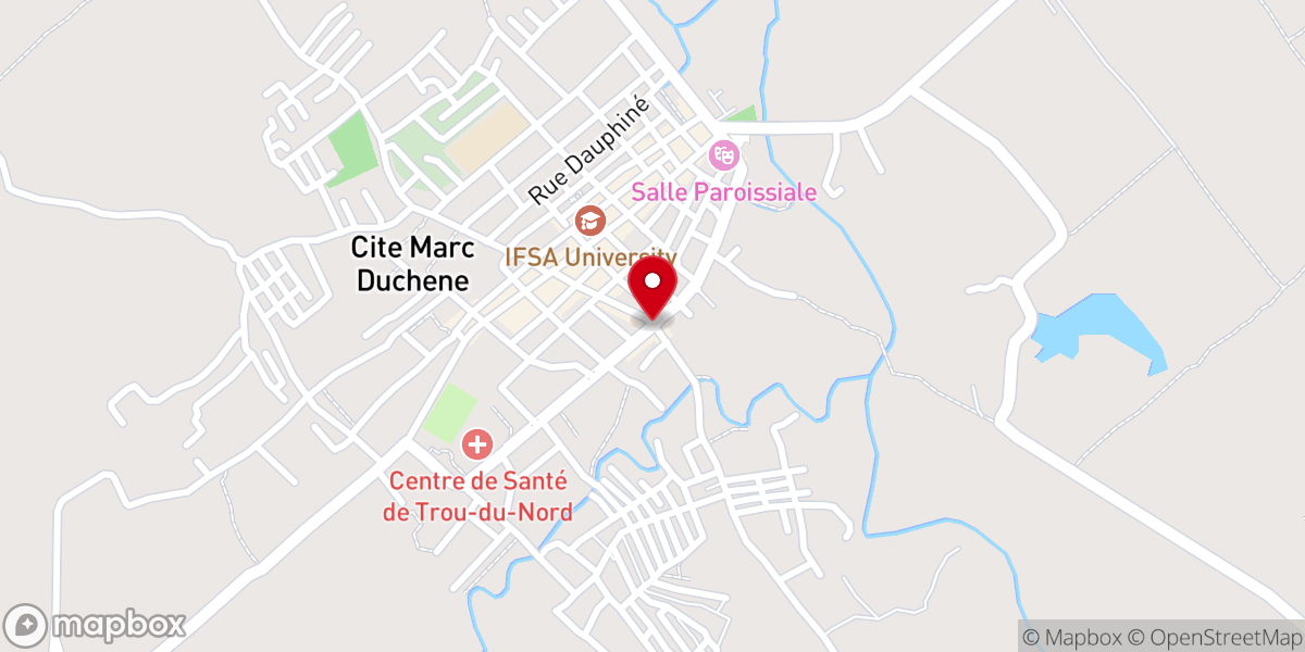 Map showing location of Eben-ezer Center Trou-du-nord