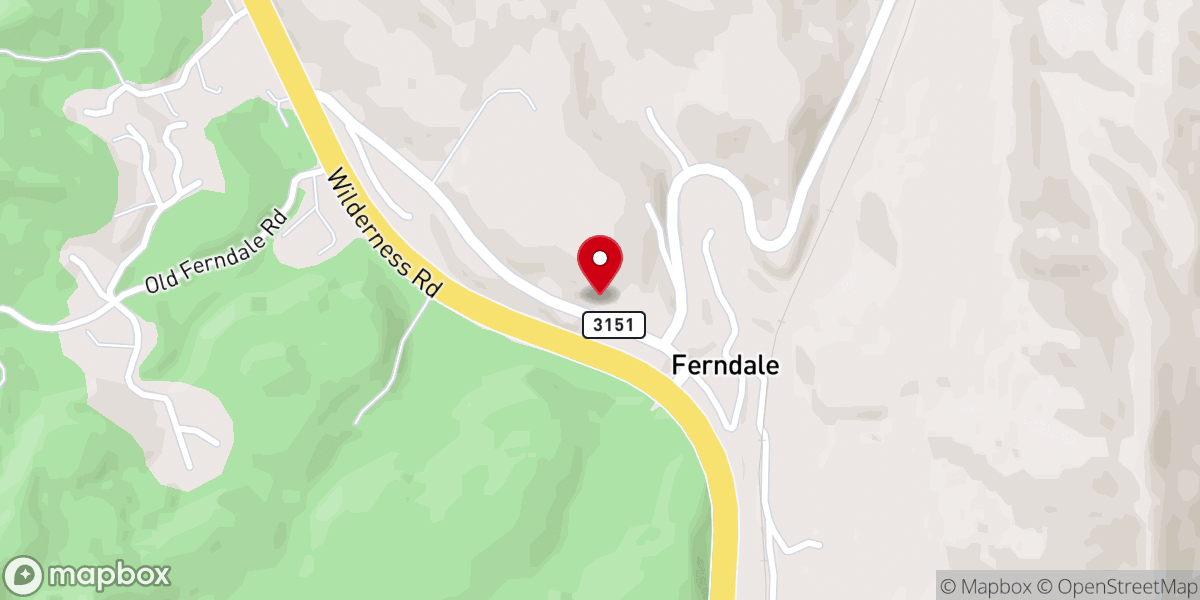 Map showing location of Ferndale missionary Baptist Church