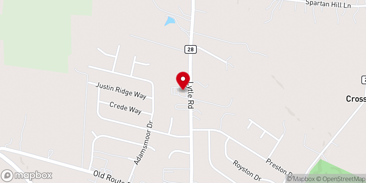 Map showing location of St. Augustine Catholic Church