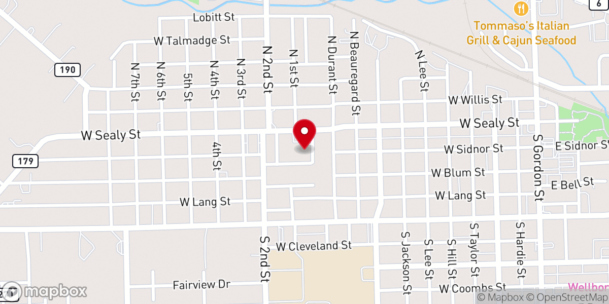 Map showing location of Faith Family Fellowship-Alvin