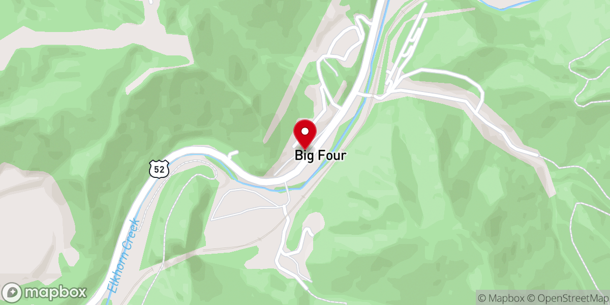 Map showing location of Big Four PH Church