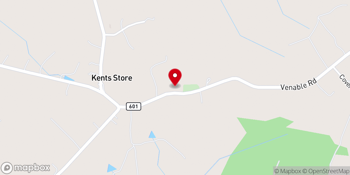 Map showing location of Byrd Chapel Church