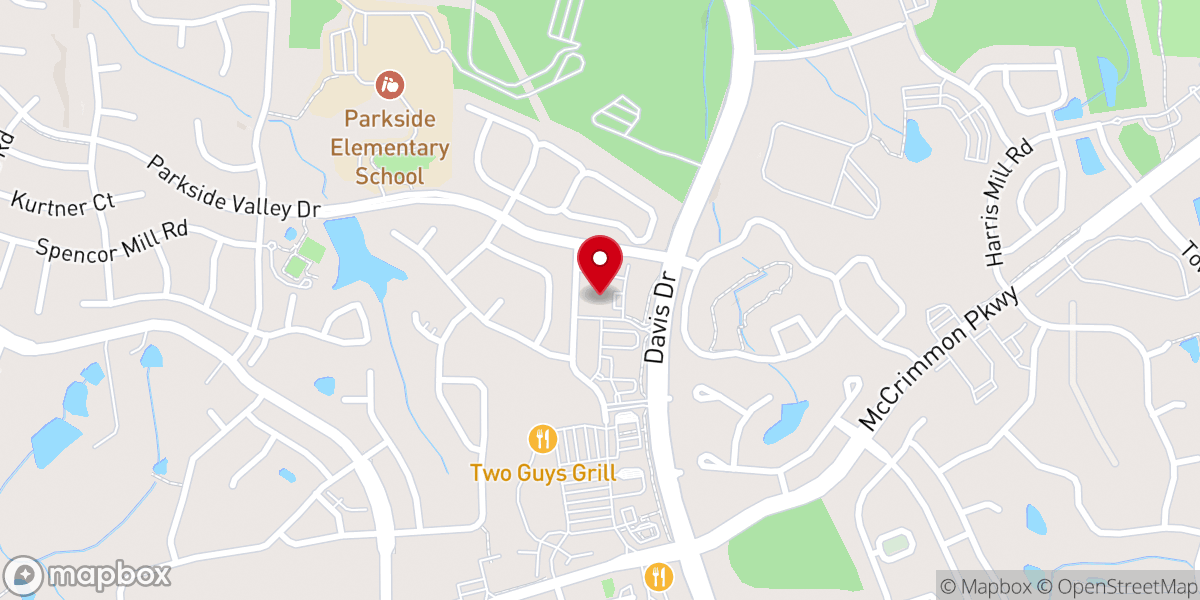 Map showing location of The Goddard School of Morrisville