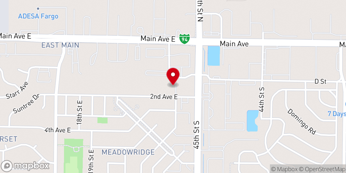 Map showing location of Meadow Ridge Bible Chapel