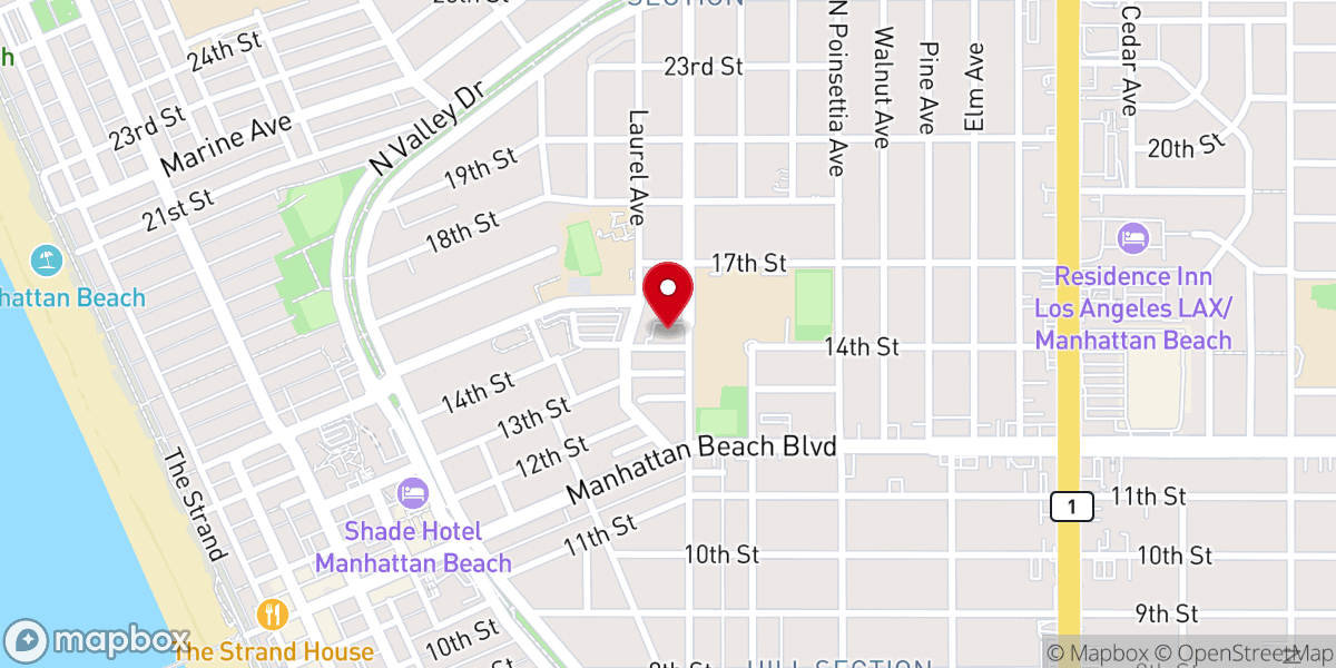 Map showing location of Pacific Christian Center