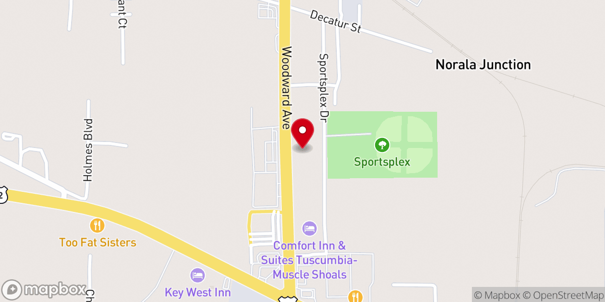 Map showing location of Christ the King Lutheran