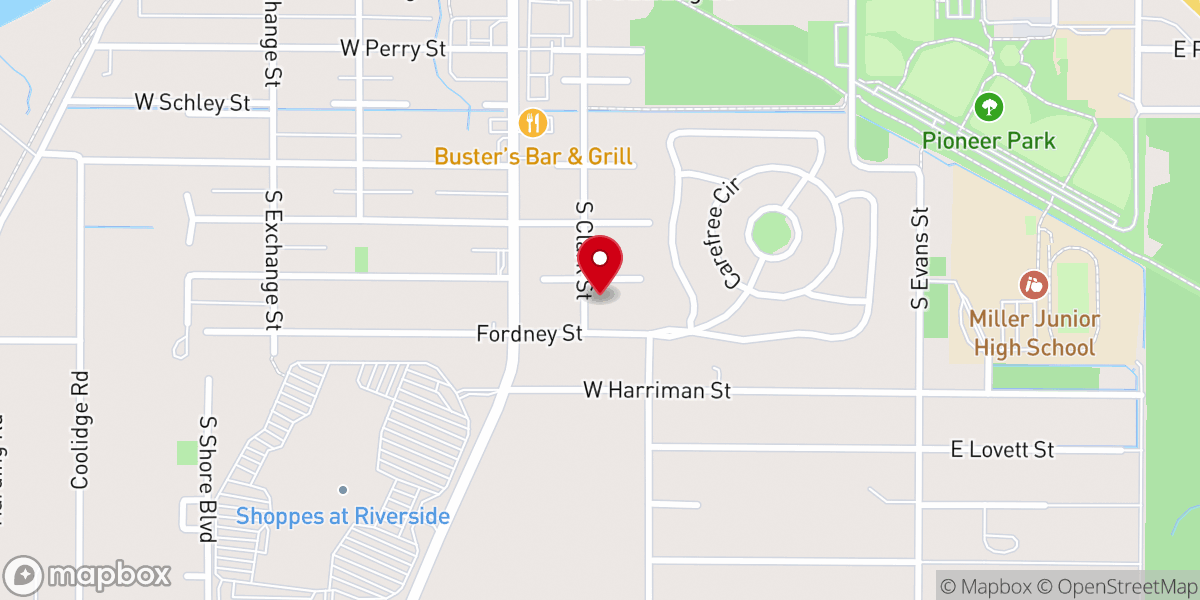 Map showing location of South Aberdeen Baptist Church