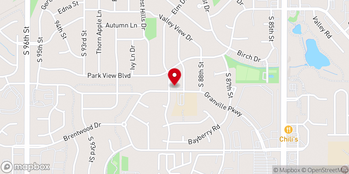 Map showing location of La Vista Church of Christ