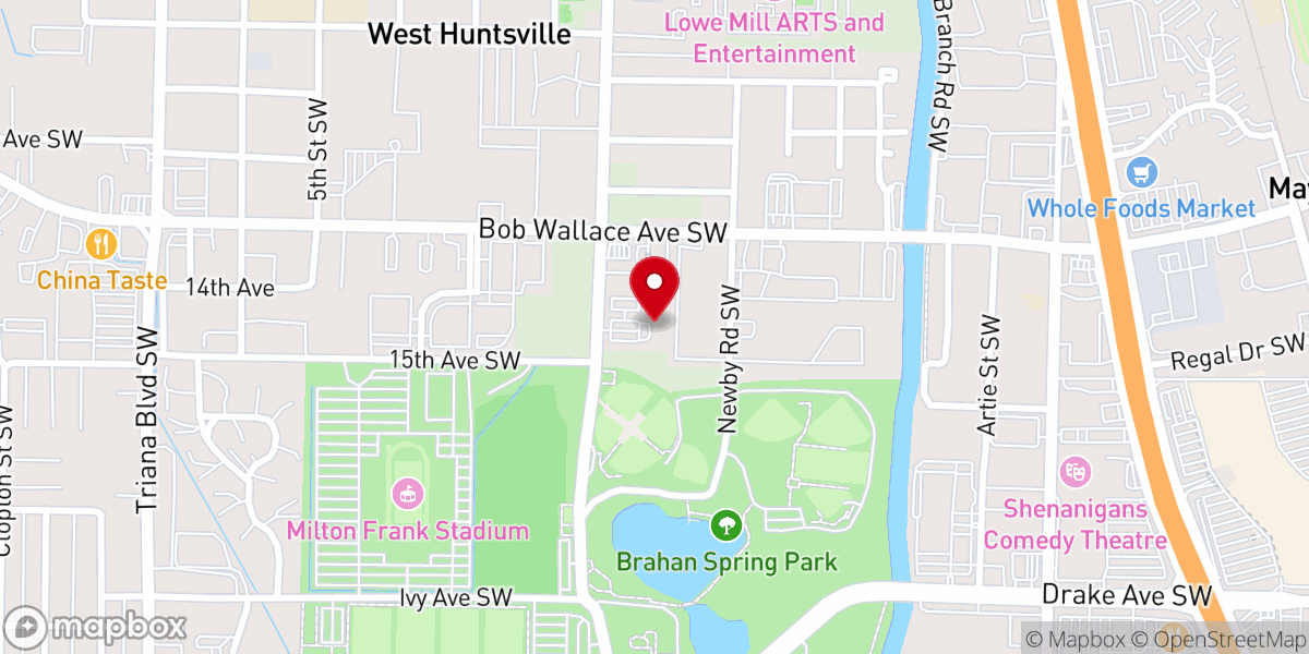 Map showing location of Presbyterian Church