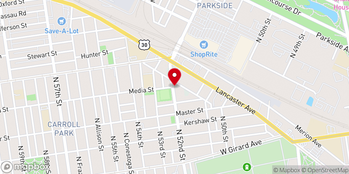 Map showing location of Mt. Zion United African Church of the United Brethren in Chirst