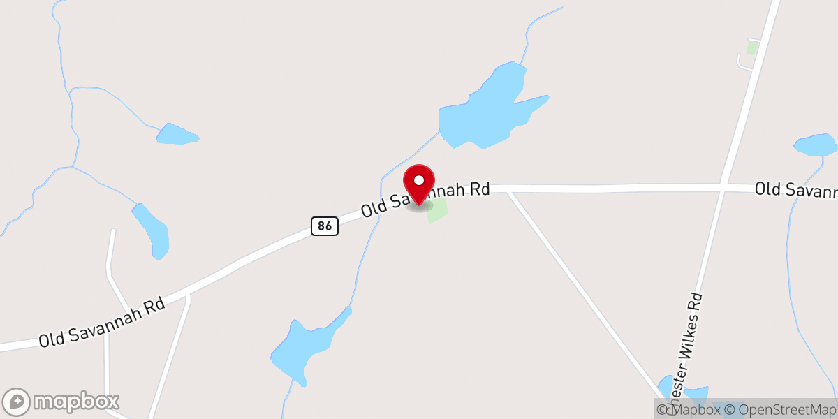 Map showing location of Silver Leaf Church