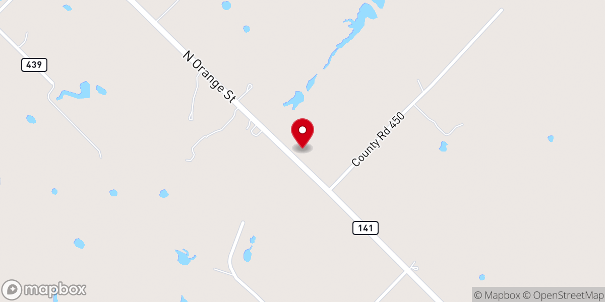 Map showing location of South Oak Church of Christ