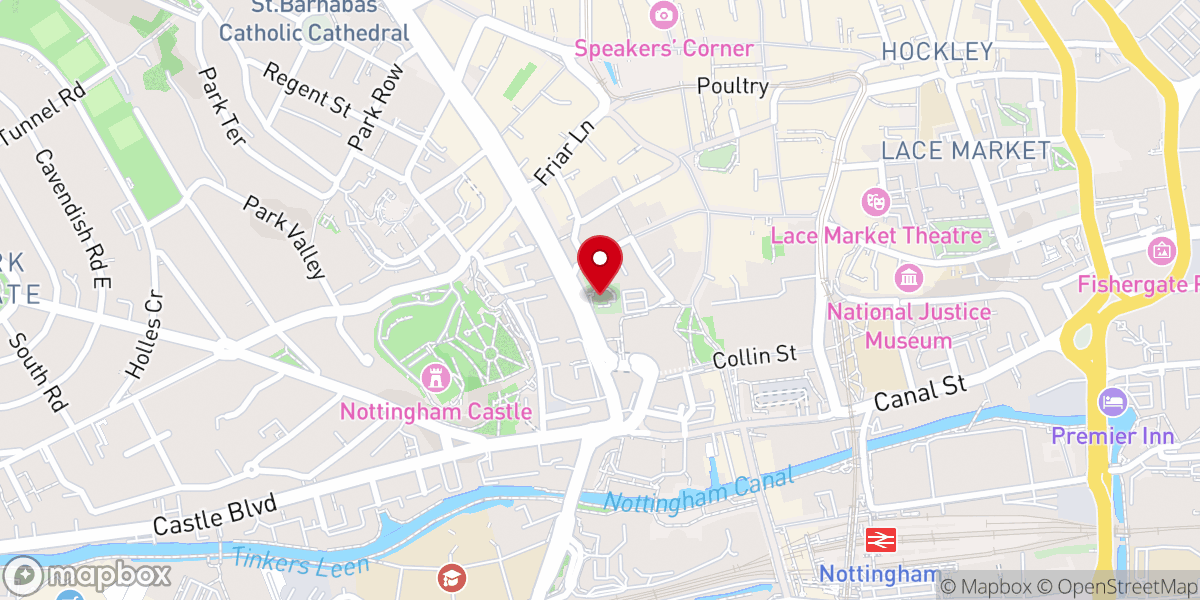 Map showing location of St Nic's Church