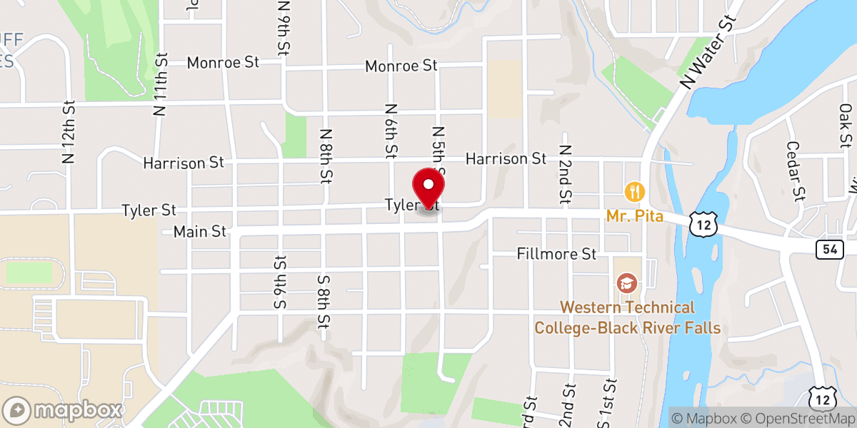 Map showing location of St. Joseph Catholic Church - Guardian Angels Parish