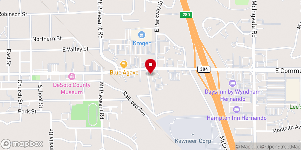 Map showing location of Sacred Heart Thrift Store