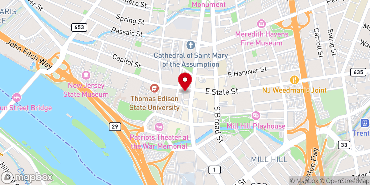 Map showing location of Christian Science Reading Room