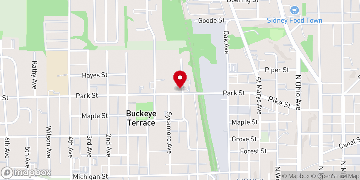 Map showing location of Mount Vernon Baptist Church