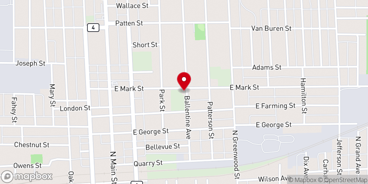 Map showing location of Mark Street Second Wesleyan Church