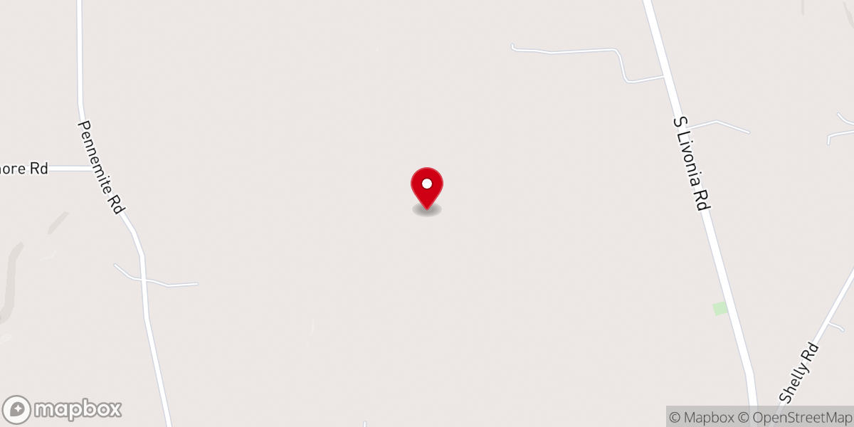 Map showing location of Livonia Baptist Church