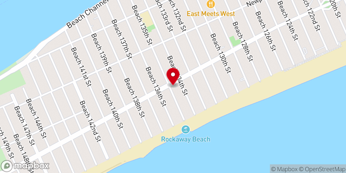 Map showing location of Ohab Zedek Belle Harbor
