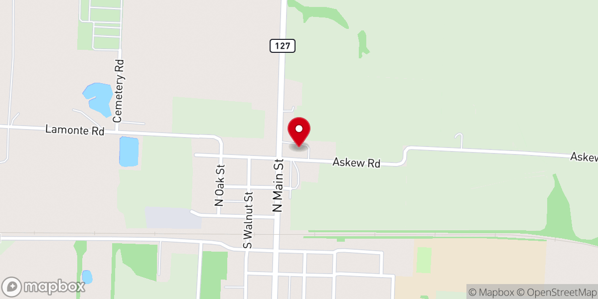 Map showing location of La Monte United Methodist Church